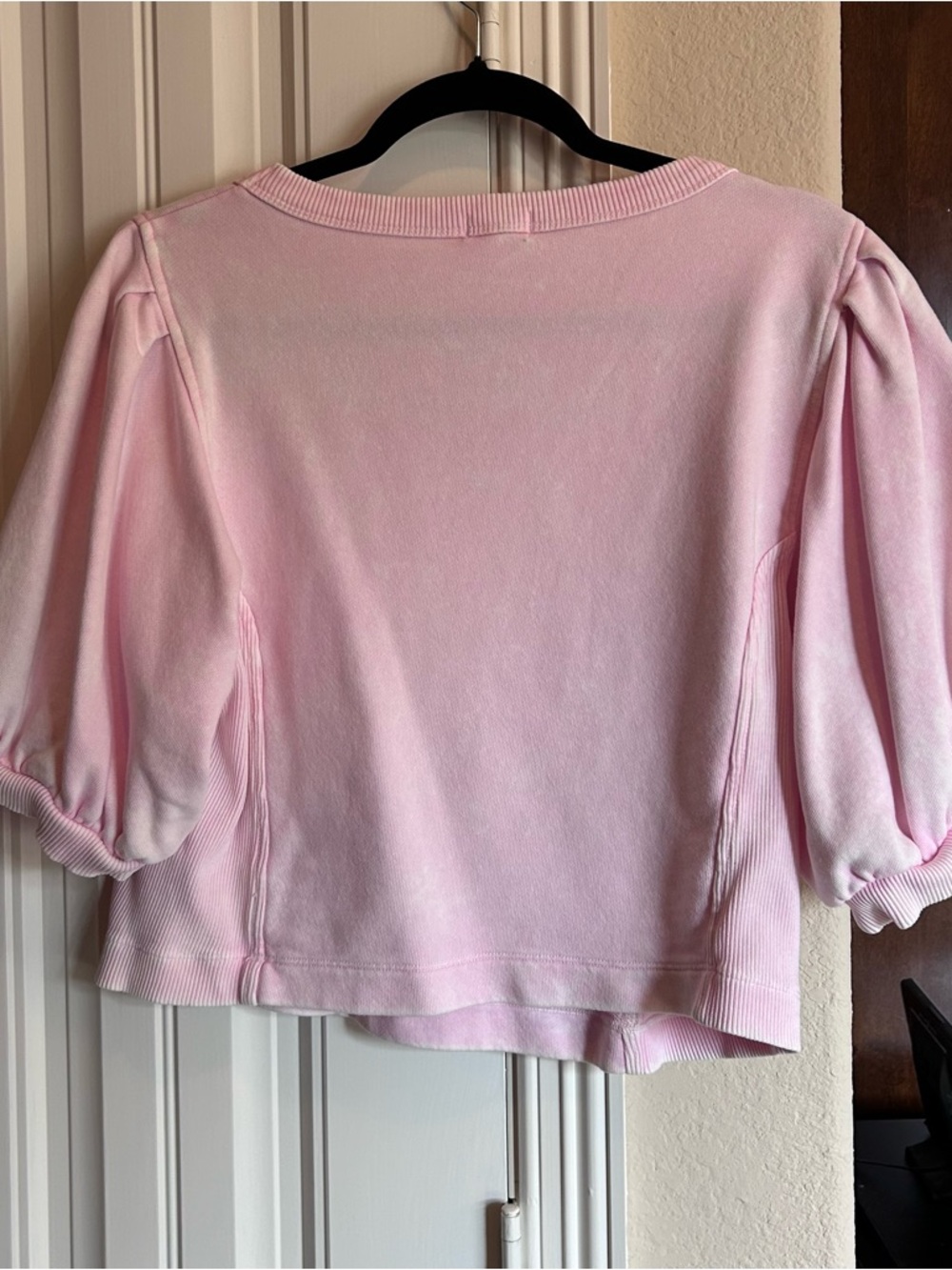 Aerie Women's Cropped Seams Right Short Sleeves Sweatshirt
Color Bloom Size L - Picture 7 of 8